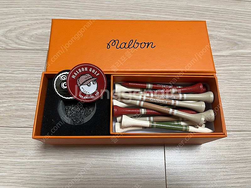 말본골프 볼마커&우드티 세트--3