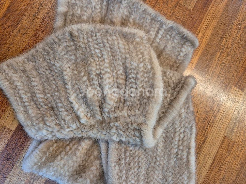 밍크 머플러/목도리 베이지--3