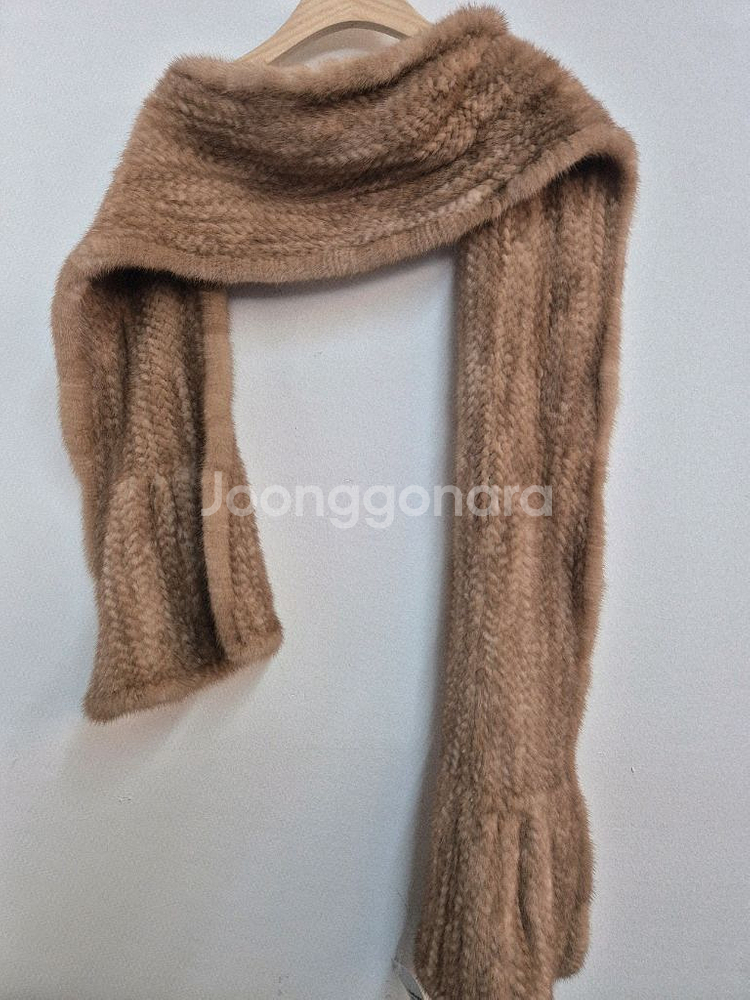 밍크 머플러/목도리 베이지--2