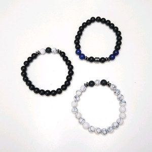 3개일괄2.5만/재물복 천연 호안석 백송석 팔찌 새상품