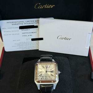 까르띠에 산토스 뒤몽 로즈골드 콤비 라지