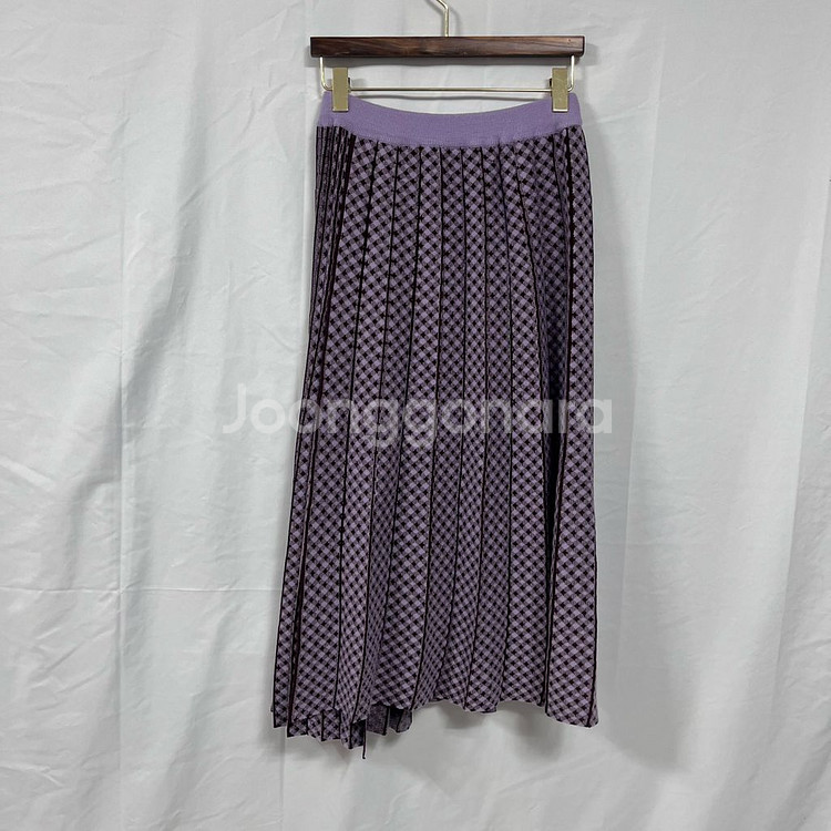 [한섬] SJSJ 아가일 울 혼방 니트 플리츠 스커트--1