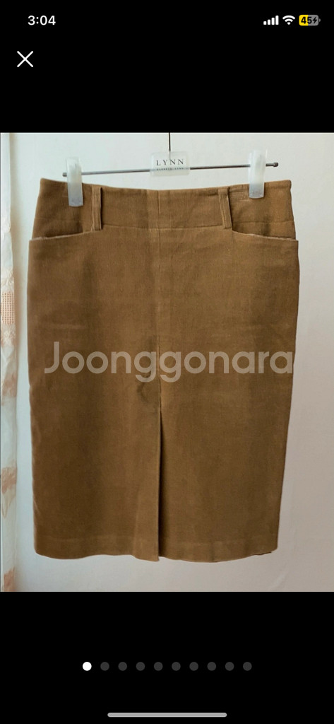 CC클럽 에로우오커 앞트임 골덴 스커트 27--0