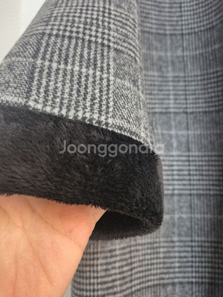 멜본 체크 하프 코트--1