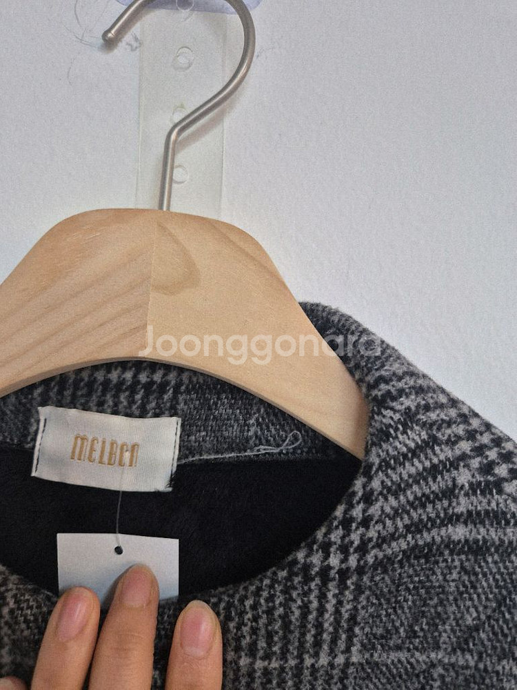 멜본 체크 하프 코트--3