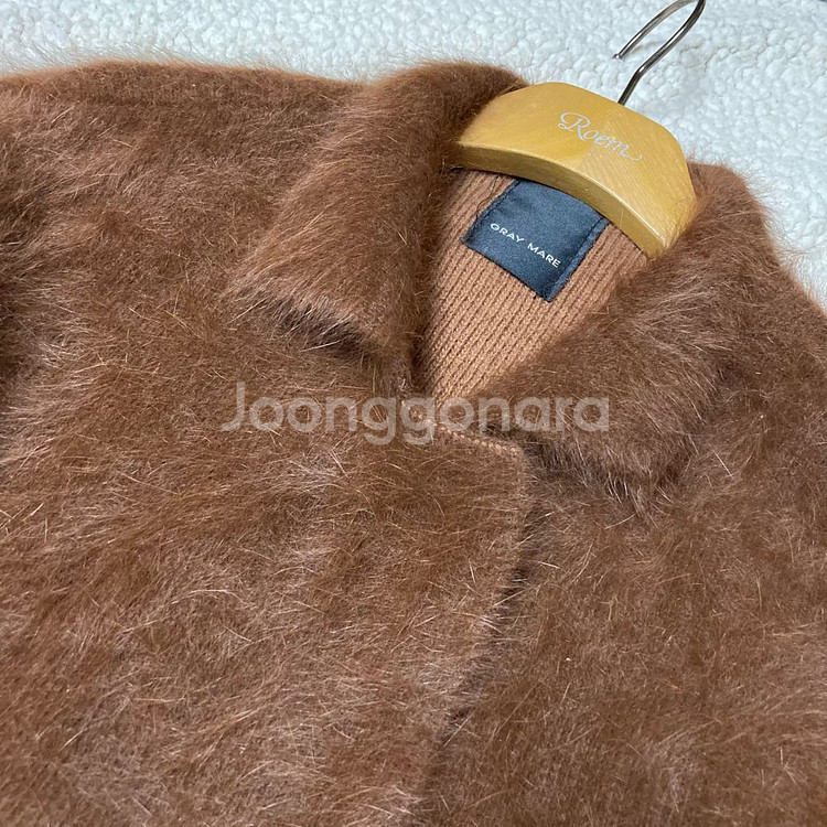 GRAY MARE 앙고라 니트 코트--2