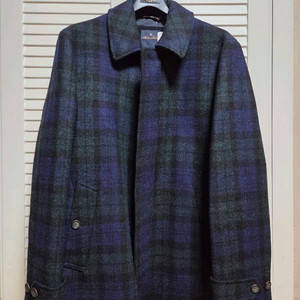 브룩스 브라더스 블랙와치 워킹코트 L