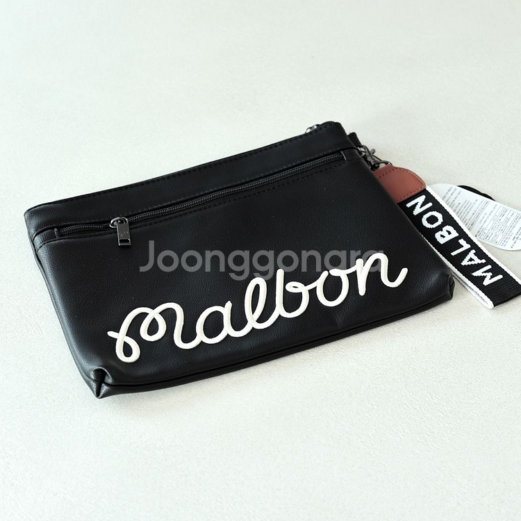 말본 올블랙 골프 클러치백 파우치 가방--3