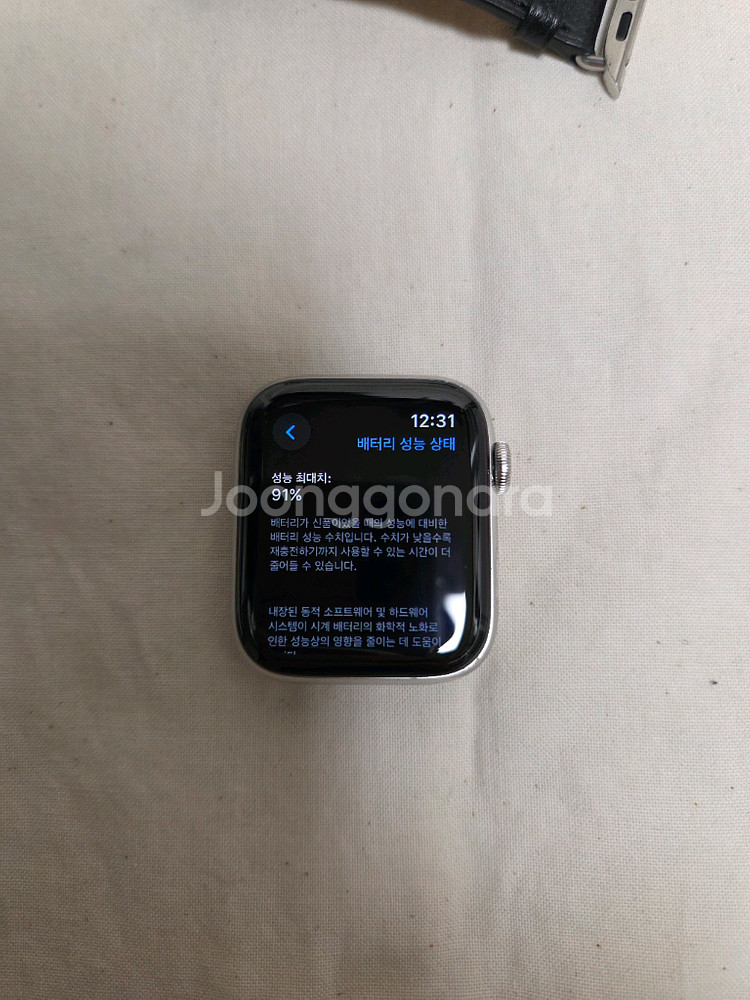 애플워치6 44mm 스테인리스 실버 셀룰러--0