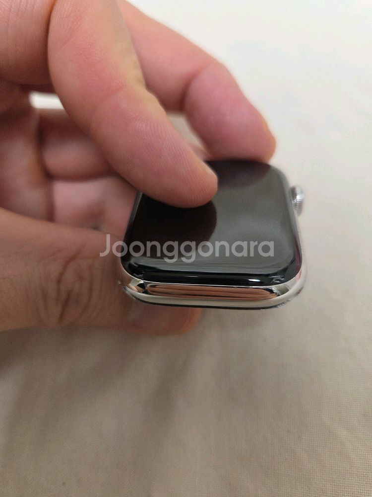 애플워치6 44mm 스테인리스 실버 셀룰러--2