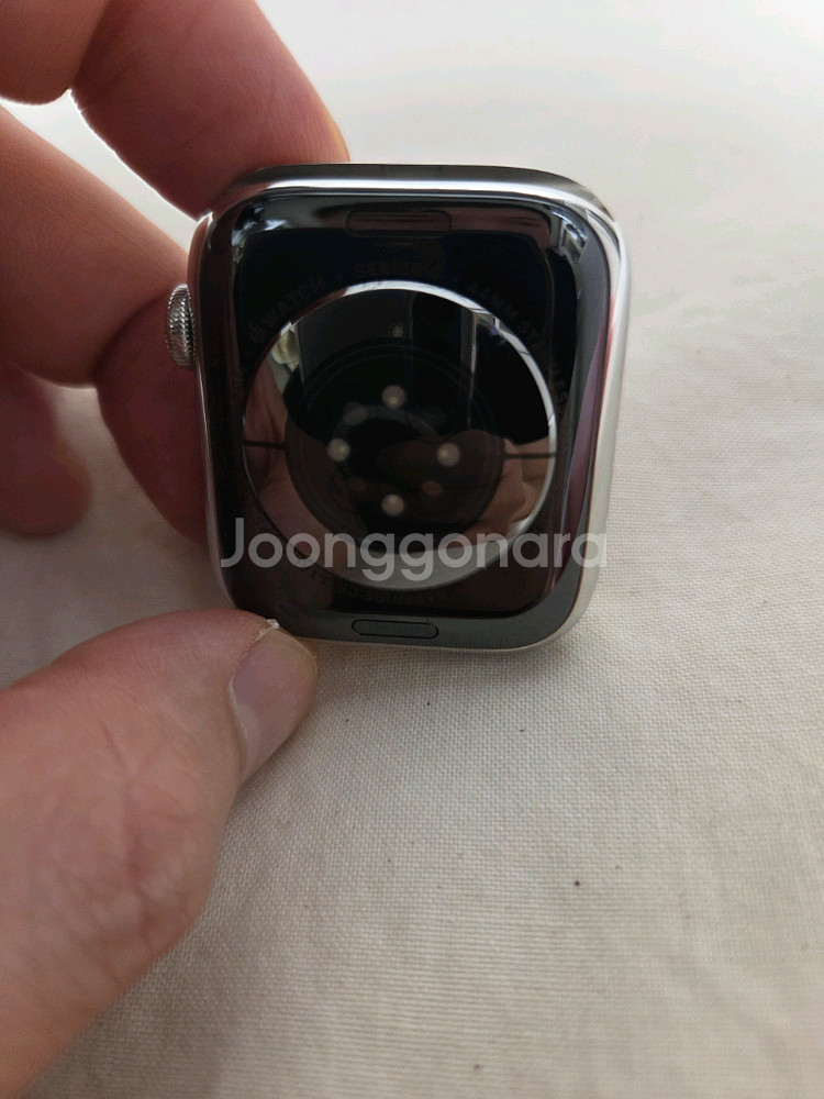 애플워치6 44mm 스테인리스 실버 셀룰러--6