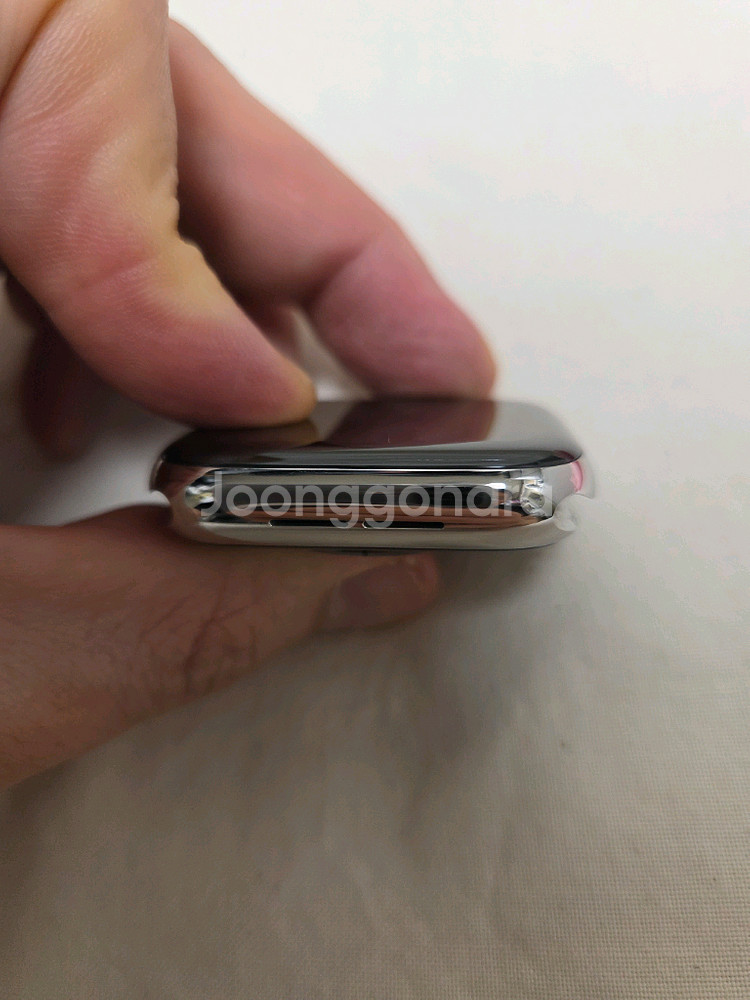 애플워치6 44mm 스테인리스 실버 셀룰러--4