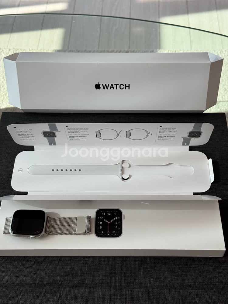 애플워치 SE 44mm 실버--4