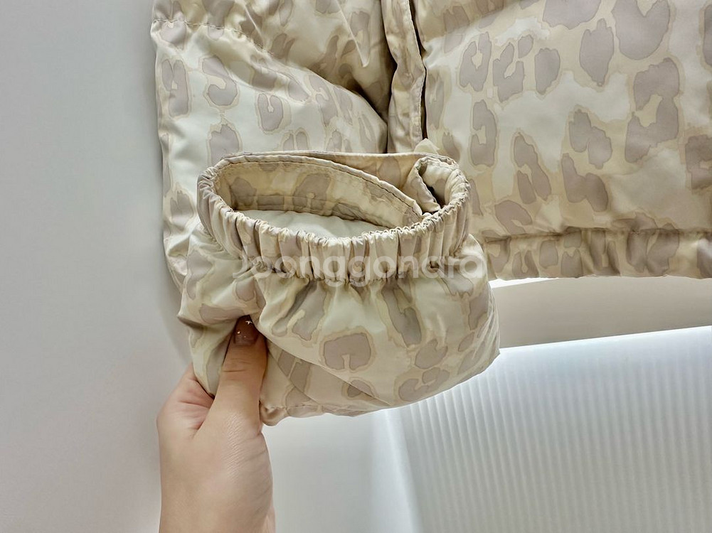 노스페이스 프린트 눕시 숏 자켓 실버 그레이 레오파드 S--16