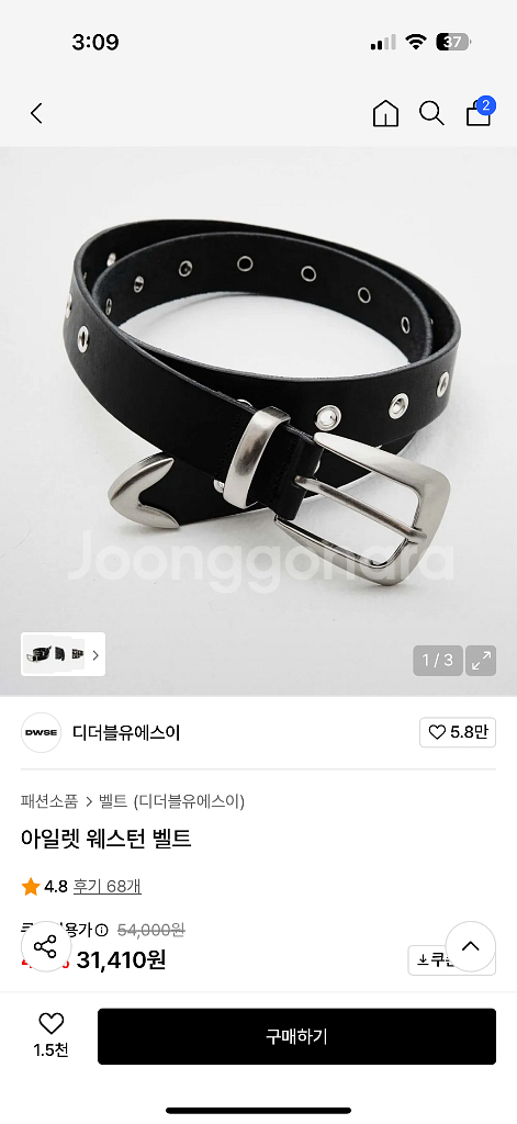 남자 아일렛벨트 일괄 ㅍㅍ--4