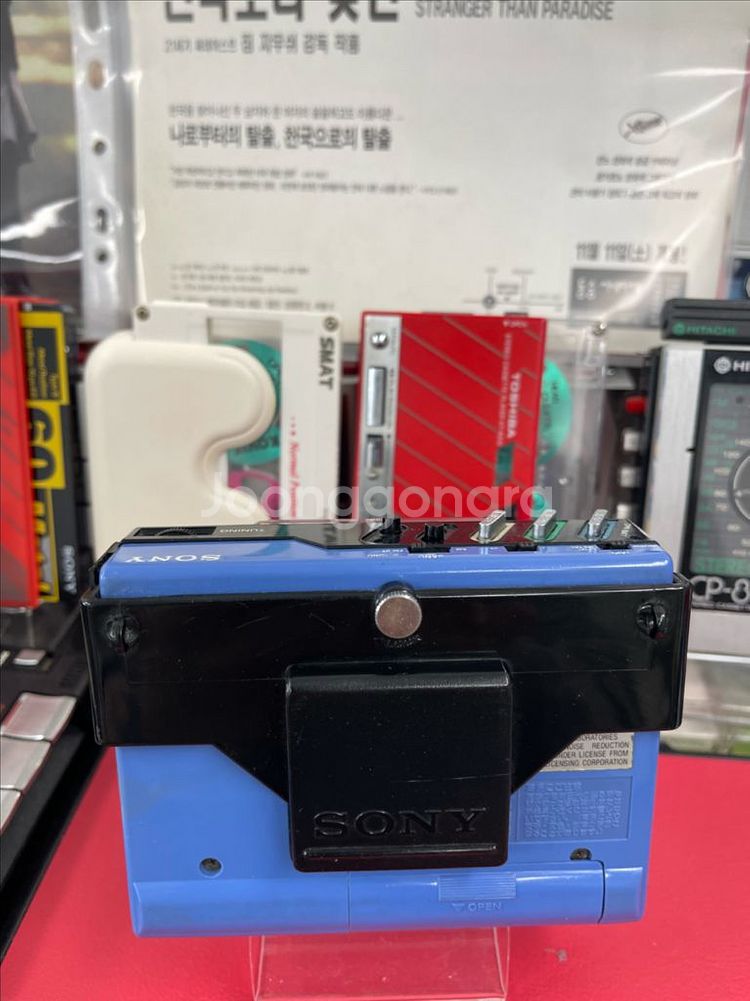 워크맨 작동품:Sony wm-F15파랑--4