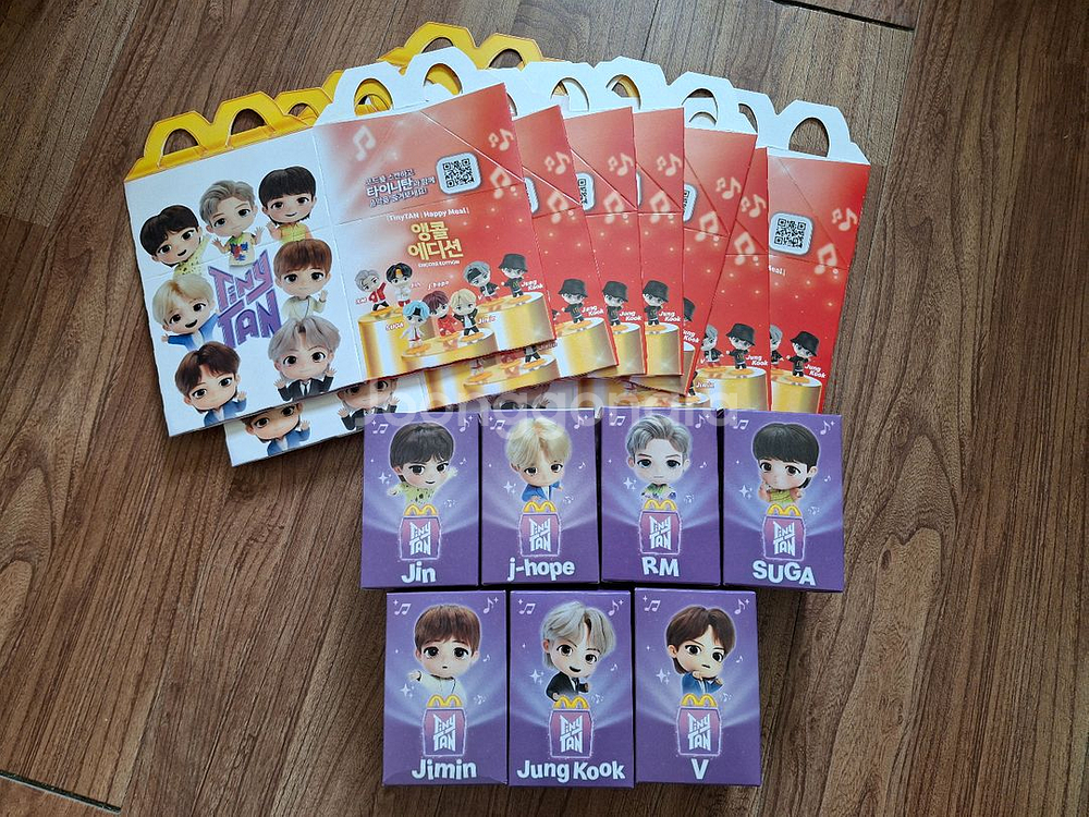 맥도날드 해피밀 bts 피규어 세트--0