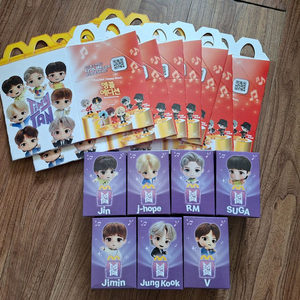 맥도날드 해피밀 bts 피규어 세트
