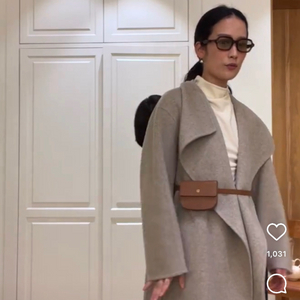 유메르 잔느 롱 코트 문베이지 새제품