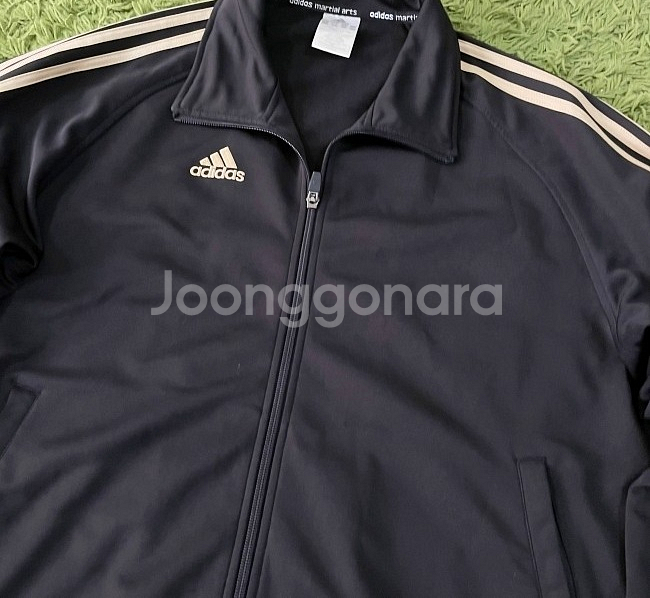 아디다스 검골 금장 블랙 트랙탑 져지집업 100/L--1