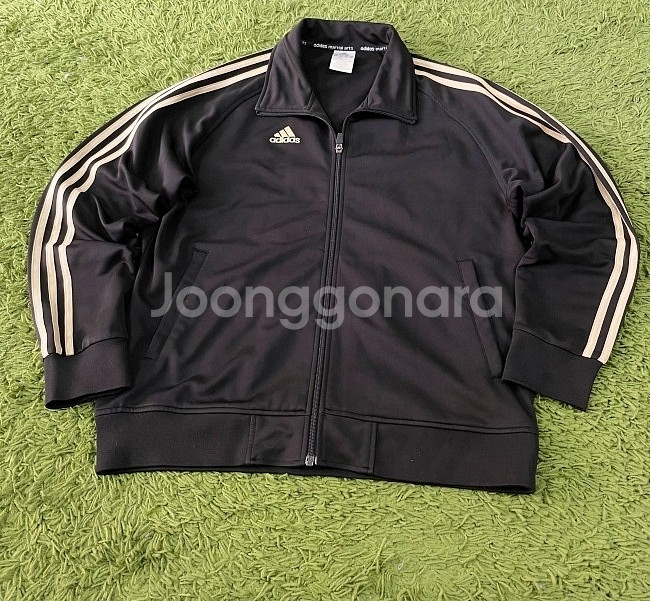 아디다스 검골 금장 블랙 트랙탑 져지집업 100/L--0