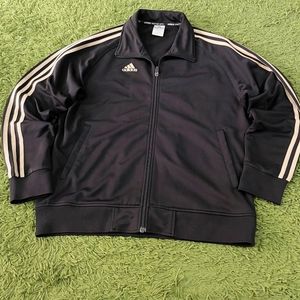 아디다스 검골 금장 블랙 트랙탑 져지집업 100/L