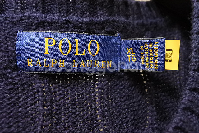폴로랄프로렌 QR인증 꽈배기 니트 XL/TG--1