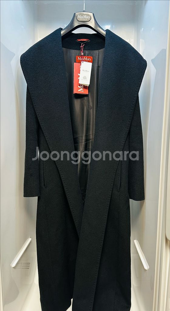 막스마라 블랙 버진울 코트(정품/1회시착 새상품/택/옷--0
