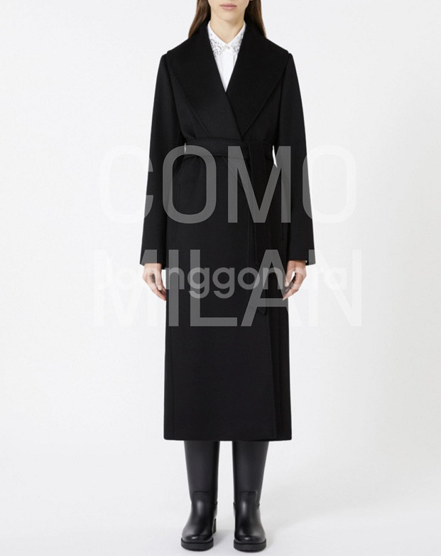 막스마라 블랙 버진울 코트(정품/1회시착 새상품/택/옷--2