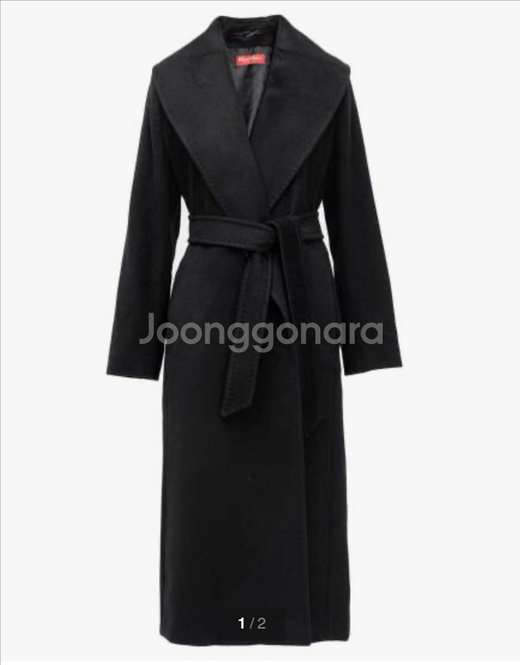 막스마라 블랙 버진울 코트(정품/1회시착 새상품/택/옷--1