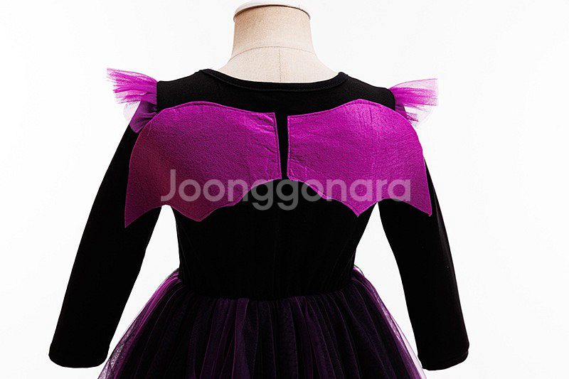 할로윈 해골 여아 드레스 + 마녀 모자 세트 새상품--5