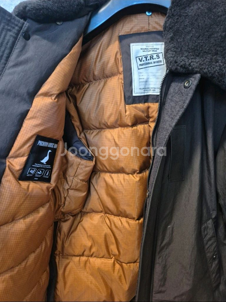 SIEG 지이크 밴드 퍼카라 구스다운 점퍼 브라운--2