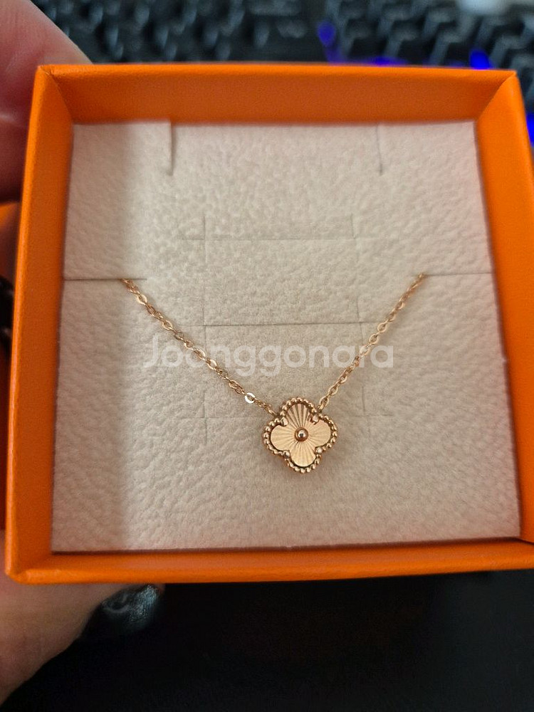 18k 클로버 목걸이--0