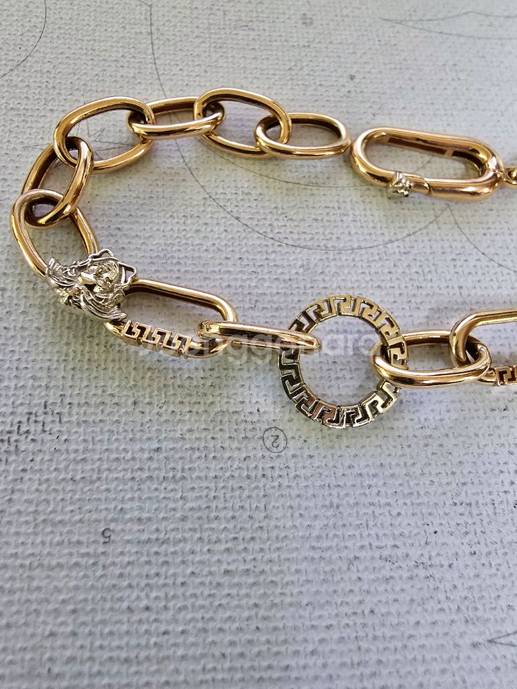 18k 골드 체인 팔찌--2