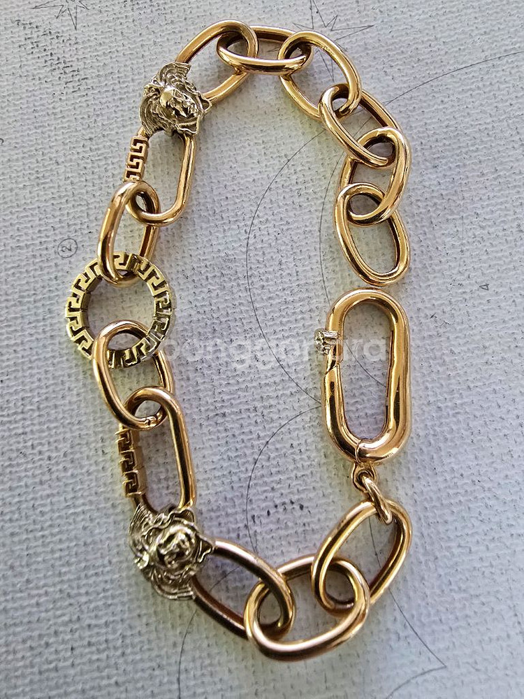 18k 골드 체인 팔찌--0