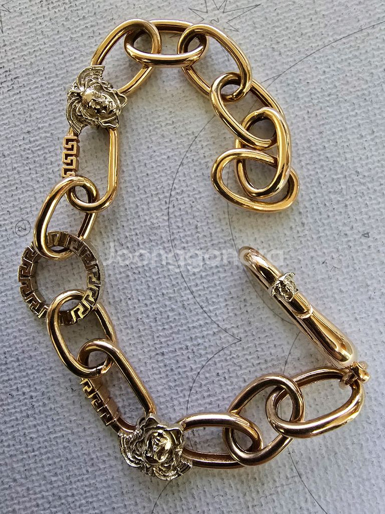 18k 골드 체인 팔찌--6