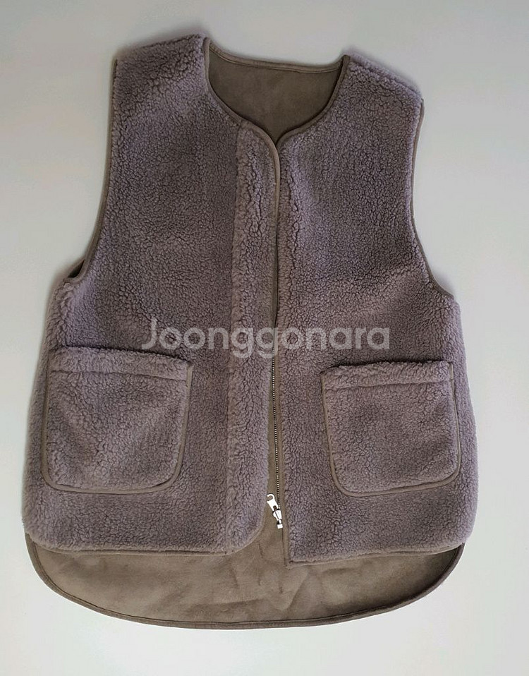 스웨이드 양면 뽀글이 조끼 F--0