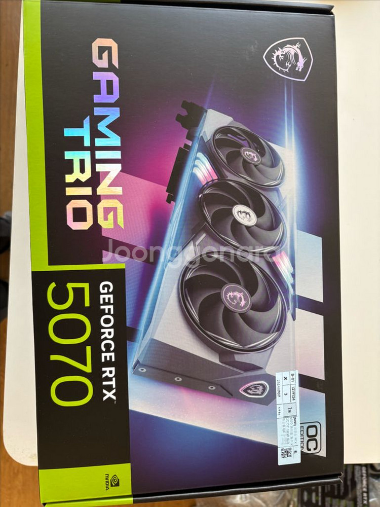 MSI RTX 5070 게이밍 트리오 OC 12gb 트라이프로저4--0
