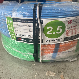 전선 2.5SQ 300M 롤 단선 전기 배선용 전기선 케이블 전원선 2.5sq 300m 2개