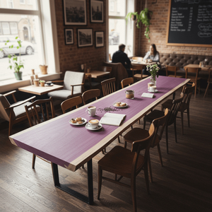 [특가]최고급 원목 대형 카페테이블 퍼플하트