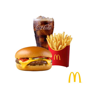 맥도날드 치즈버거 세트