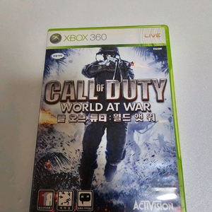XBOX360 콜오브듀티 월드앳워 한글판