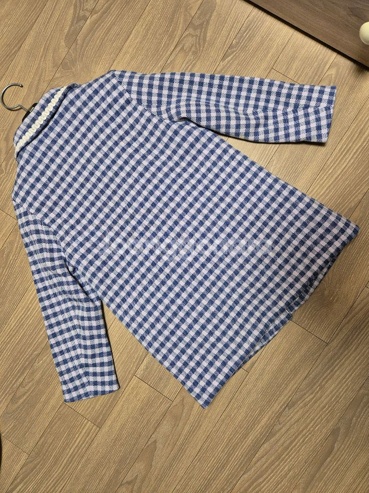 컬리수 체크 코트 130사이즈--1