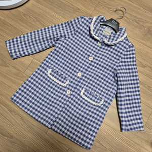 컬리수 체크 코트 130사이즈