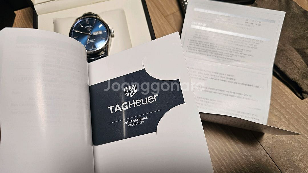 태그호이어 까레라 칼리버5 청판 시계--5