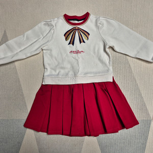 베네통 리본 플리츠 원피스 120