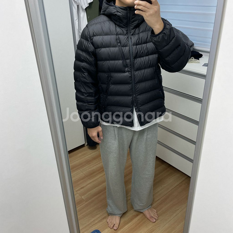 무탠다드 시티레저 후드 라이트다운 자켓 블랙 2XL--7
