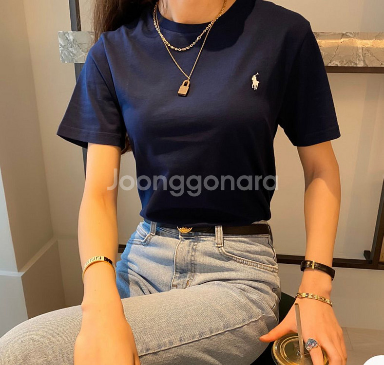 폴로 보이즈 반팔 바이찬스 네이비m 상태좋음--0