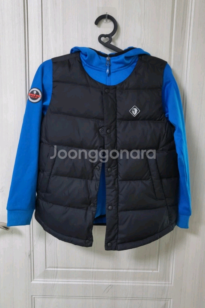 블랙야크 키즈 후드집업,조끼 세트 145--0