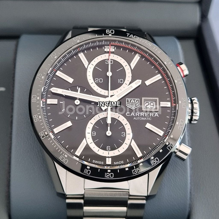 태그호이어 준신형 까레라 크로노그래프 41mm 검판--0